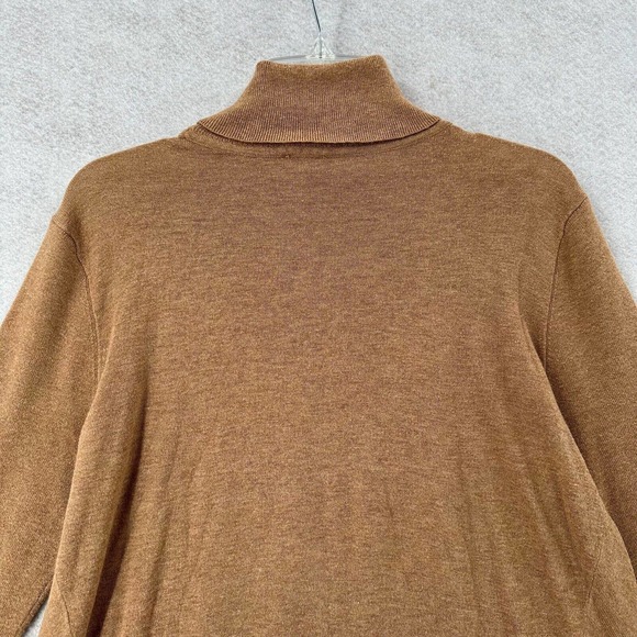 Chicos Tunic Sweater MEDIUM BeigeTurtleneck Handkerchief Hem Cashmere Blend - Picture 9 of 14